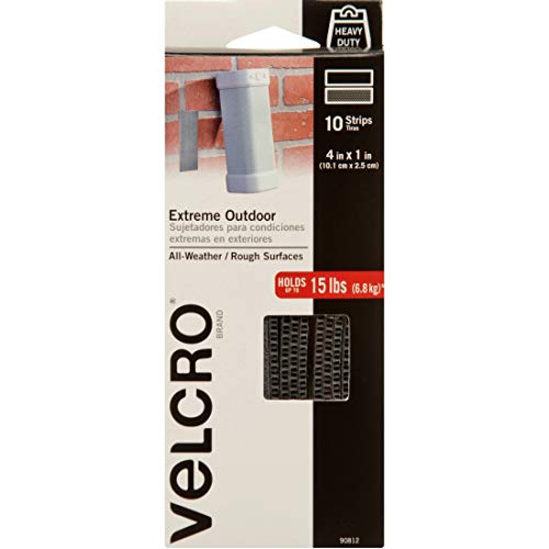 Velcro Extreme Indoor/Outdoor Hook and Loop Fasteners, 1 x 4 Strips, 10/Pack (並行輸入品)