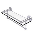 yÁzygpEJizFresno Collection 16 Inch Glass Shelf with Vanity Rail and Integrated Towel Bar - FR-1/16GTB-SCH