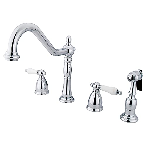 【中古】【未使用・未開封品】Kingston Brass KB1791PLBS Heritage 8-Inch Centerset Kitchen Faucet, Polished Chrome by Kingston Brass