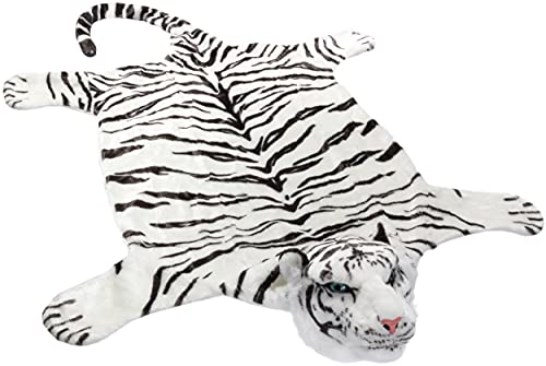 Huge white tiger rug 200x120cm - BRUBAKER Design