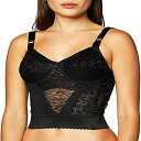 【中古】【未使用・未開封品】(42C (US Size) (US Size), Black) - Rago Women's Long Line Bra
