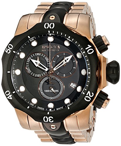 【中古】【未使用・未開封品】Invicta Men's 5728 Reserve Collection Black Ion-Plated and Rose Gold-Tone Chronograph Watch