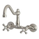 楽天AJIMURA-SHOP【中古】【未使用・未開封品】Kingston Brass KS3228AX Vintage Wall Mount Kitchen Faucet, 8-1/2-Inch, Satin Nickel by Kingston Brass