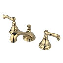 【中古】【未使用・未開封品】Kingston Brass KS5562FL リージェンシー ワイドスプレッド 洗面所蛇口 フレンチレバーハンドル付き 光沢真鍮