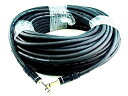 【中古】【未使用・未開封品】(35ft) - Monoprice Premier Series 0.6cm (TRS) Male to Male Cable Cord - 11m- Black 16AWG (Gold Plated)