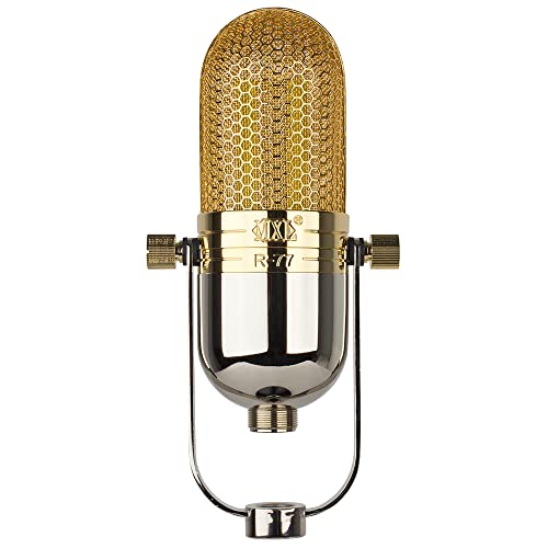 yÁzygpEJizMXL R77 Classic Ribbon Microphone with Mogami XLR Cable and Desktop Mic Stand by MXL