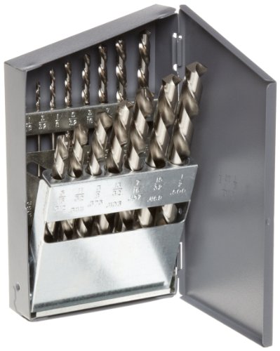 【中古】【未使用・未開封品】Chicago Latrobe 150L Left-Hand (Reverse) Flute High-Speed Steel Jobber Length Drill Bit Set, Uncoated, 118 Degree Conventional Point, 1