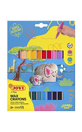 (Set of 24, Multicolor) - Jovi Triwax Triangular Crayons, Multicolor, Set of 24