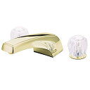 【中古】【未使用・未開封品】Kingston Brass Kb282 Twin Acrylic Handle Roman Tub Filler - Polished Brass Finish