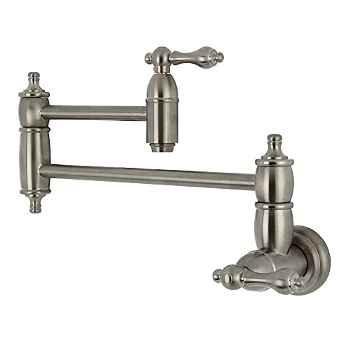 Kingston Brass KS3108AL Restoration Pot Filler, Satin Nickel 