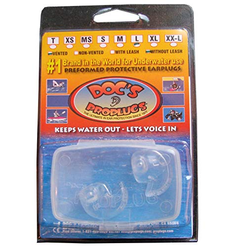 【中古】【未使用・未開封品】(X-Small) - Doc's ProPlugs - Preformed Protective Vented Earplugs (pair) Clear for Scuba Diving and Snorkelling 【中古】【未使用・未開封品】(X-Small) - Doc's ProPlugs - Preformed Protective Vented Earplugs (pair) Clear for Scuba Diving and Snorkelling