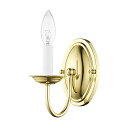 【中古】【未使用・未開封品】Livex Lighting 4151-02 Wall Sconces, Indoor Lighting, Polished Brass(2)