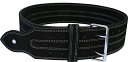 【中古】【未使用・未開封品】(Large) - Ader Leather Power Lifting Weight Belt- 10cm Black