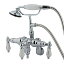 š̤ۡѡ̤ʡKingston Brass Cc424T1 Clawfoot Tub Filler With Hand Shower - Polished Chrome Finish