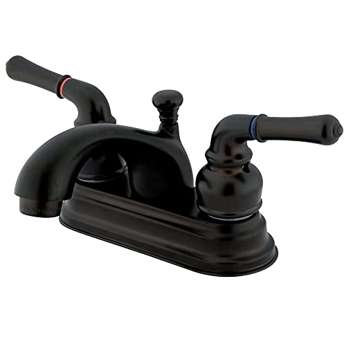 Kingston Brass KB2605NML Magellan 4-Inch Centerset Lavatory Faucet, Oil Rubbed Bronze by Kingston Brass