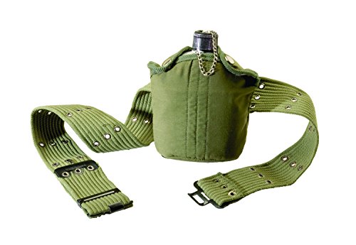 Texsport 1 Quart Aluminum Canteen with Cover and Belt by Texsport