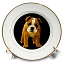 【中古】【未使用・未開封品】CP 3660犬ブルドッグ???Bulldog Puppy???プレート 8 inch Porcelain Plate cp_3660_1