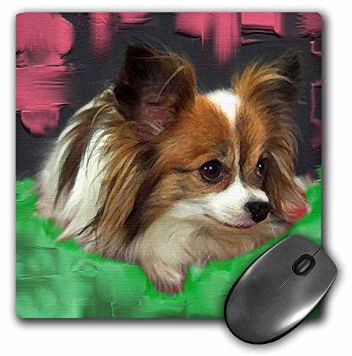 【中古】【未使用・未開封品】3dRose LLC 8 x 8 x 0.25インチ マウスパッド パピヨン (mp_4159_1)