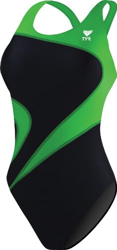 【中古】【未使用・未開封品】TYR SPORT レディースアライアンスT-スプライス マックスフィット水着 28 ブラック