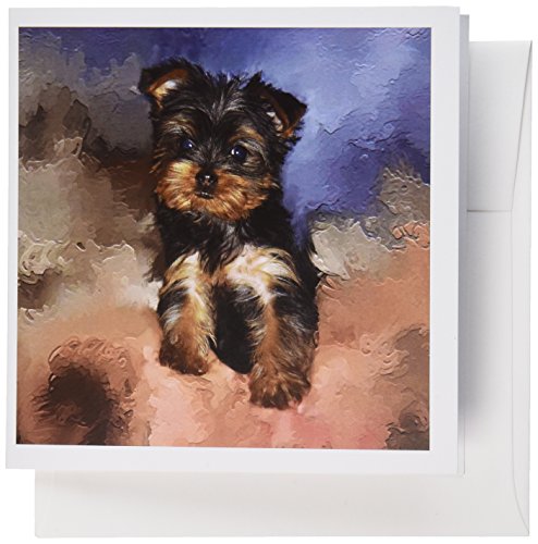 【中古】【未使用・未開封品】犬おもちゃYorkie???Toy Yorkie Puppy???グリーティングカード Set of 6 Greeting Cards