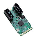【中古】【未使用・未開封品】Syba M.2 B Plus M Key 22 x 42 PCIe to 2 Port SATA III RAID Adapter...