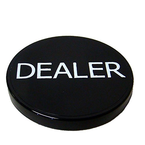 【中古】【未使用・未開封品】Black Plastic Casino Poker Dealer Button