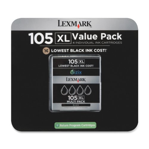 Lexmark 105XL (14N0843) Black High Yield OEM Genuine Inkjet/Ink Cartridge by Lexmark