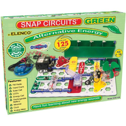 【中古】【未使用・未開封品】Snap Circuits グリーン代替エネルギー電子機器探索キット | 125以上のSTEMプロジェクト | フルカラープロジェクトマニュアル | 40以上のスナッ