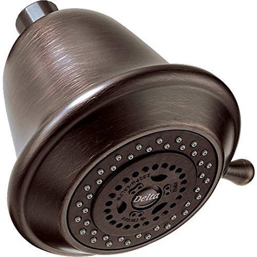 (Bronze) - Delta Faucet RP43381RB Universal Showering Components, Touch-Clean 5-Setting Showerhead, Venetian Bronze