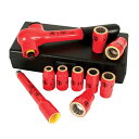 【中古】【未使用・未開封品】Wiha 31590 Drive Socket Set, Metric, 3/8-Inch, 1000 Volt, 10 Piece...
