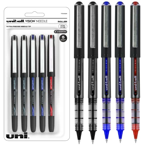 【中古】【未使用・未開封品】(Micro Point, 5-Count, Assorted Colors) - uni-ball Vision Needle Rol..