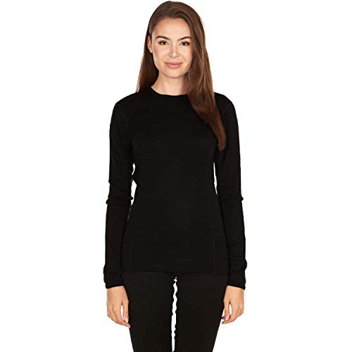 yÁzygpEJizMinus33 Merino Wool Women's Ossipee Midweight Crew, Black, Small