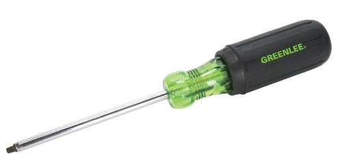 Greenlee 0353-12C Screwdriver with Soft Ergo Grip, Square-Recess Tip, #1 by 4-Inch by Greenlee