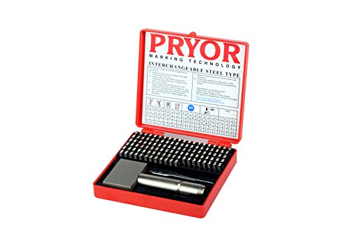 PRYOR TPFH030 Interchangeable Steel Type Fount Set, Complete with Hand Holder, 1/8 Character Size, 3.0 mm by Pryor