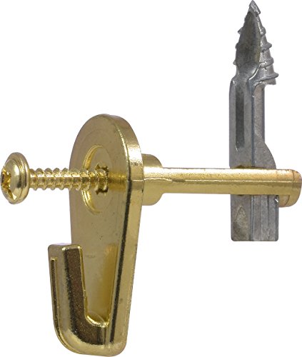 (1) - Hillman Fasteners 122410 Heavy Duty Large Brass Mega Hook