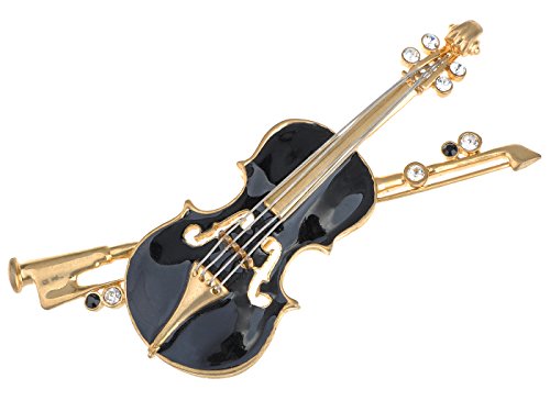 【中古】【未使用・未開封品】Alilang Elegant Enamel Rhinestone Crystal Violin Bow Cello Fiddle Mu..