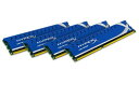 【中古】【未使用・未開封品】【Kingston(キングストン)】 デスクトップ用増設メモリ(オーバークロックメモリ) 16GB (4GB×4枚組) DDR3-1...