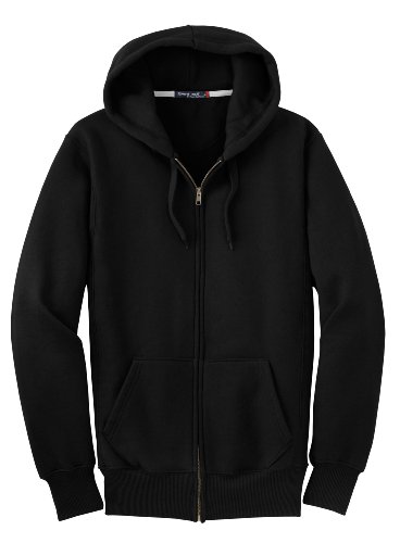 yÁzygpEJizSport-Tek F282 Mens Super Heavyweight Full-Zip Hooded Sweatshirt44; Black - 2XL