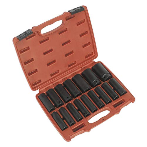 【中古】【未使用・未開封品】Sealey AK5816M ディープメトリックインパクトソケットセット 1/2インチ スクエアドライブ 16個