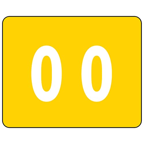 【中古】【未使用・未開封品】Smead 色分け済み数字 0 ラベルシート イエロー 500枚/ロール (67340)