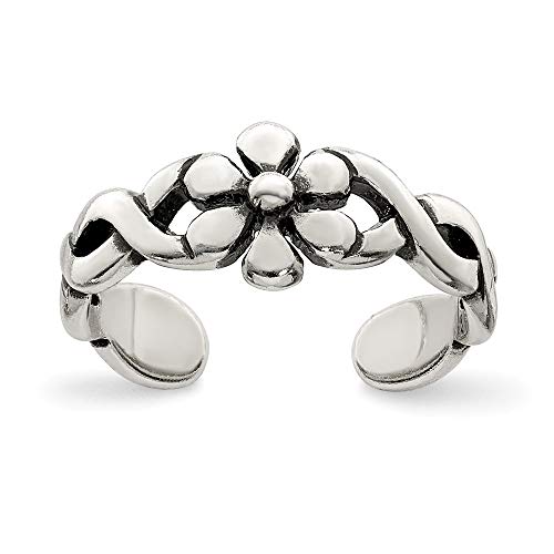 【中古】【未使用・未開封品】アンティーク風Daisy andツイストトーリングスターリングシルバー