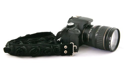 Capturing Couture SLR15-BKRS 1.5 Camera Strap, Black Organza by Capturing Couture