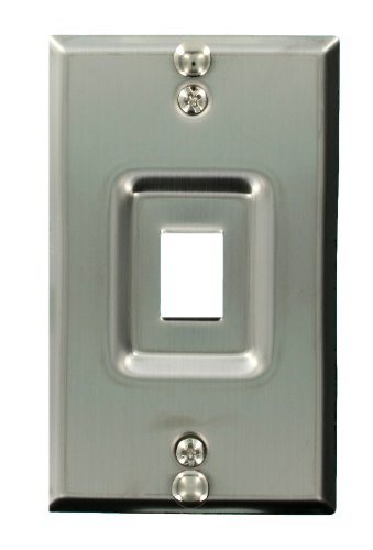 š̤ۡѡ̤ʡLeviton 4108W-SP QuickPort Telephone Wall Jack, Stainles...