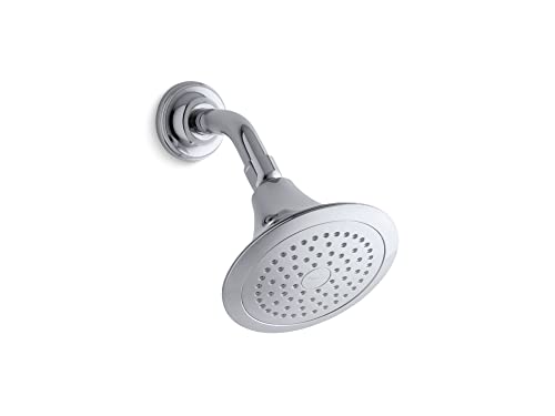 (Polished Chrome) - KOHLER K-10282-AK-CP Forte Single-Function Katalyst Showerhead, Polished Chrome