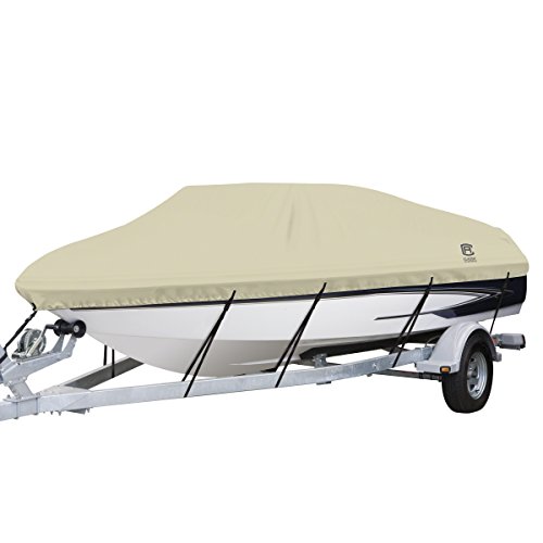 Classic Accessories DryGuard 高耐久 防水 ボートカバー V-Hull Runabout用 長さ17~19フィート 幅102インチ