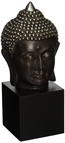 【中古】【未使用 未開封品】Oriental Furniture Great Best Simple, Classic, Original, Unique Gift Ideas Her Him 2011, 25cm Tall Small Thai Buddha Head Statue on Blo