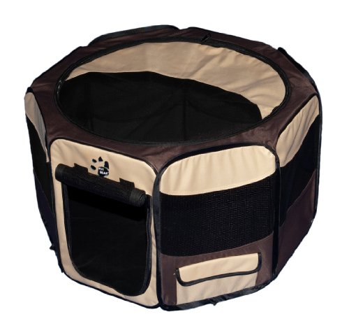 【中古】【未使用・未開封品】Pet Gear Travel Lite Octagon Pet Pen with Removable Top for Cat and Dog up to 30-Pound, 29-Inch, Sahara by Pet Gear