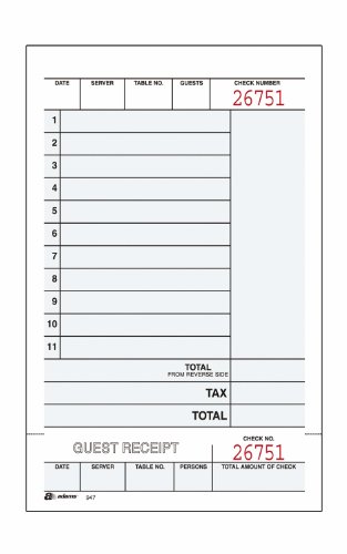CHECK,GUEST CHECK 2-PT,WH