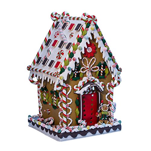 【中古】【未使用・未開封品】Kurt Adler J3579 Claydough and Metal Cookie and Candy Lighted House Decoration, 34cm