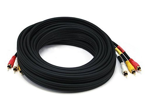 【中古】【未使用・未開封品】Monoprice 100126 25-Feet Triple RCA Stereo Video Dubbing Composite Cable by Monoprice